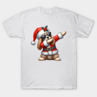 Christmas Cocker Spaniel Dog Dabbing Dance T-Shirt